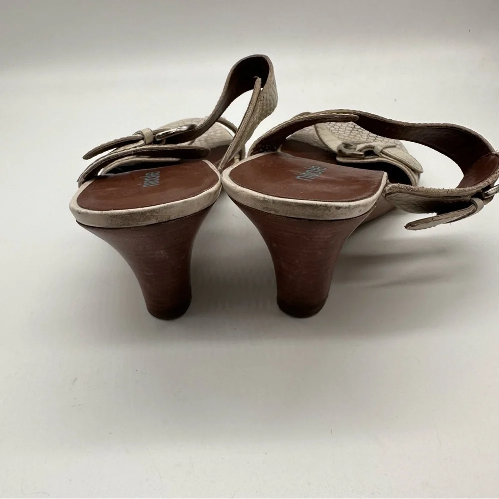 Saluki Wedge Animal Embossed Heels by Nicole Vintage 9M